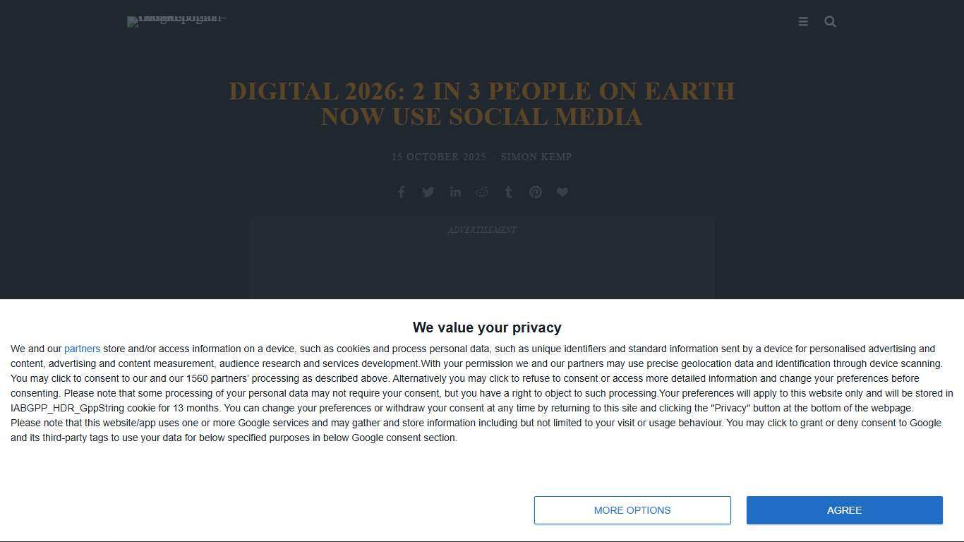 Digital 2026: 2 in 3 people on Earth now use social media — DataReportal – Global Digital Insights